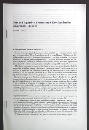 Imagen del vendedor de Fair and Equitable Treatment: A Key Standard in Inverstment Treaties. a la venta por books4less (Versandantiquariat Petra Gros GmbH & Co. KG)