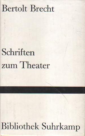 Bild des Verkufers fr Schriften zum Theater. zum Verkauf von Versandantiquariat Boller