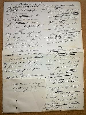 Jules Sénard (1800-1885) avocat rouen notes autographes affaire Mirès Pontalba
