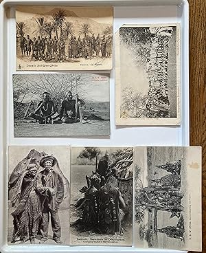 6 German B&W postcards of South West Africa, c1910 : Altes Hottentottenehepaar, Ovatjimla Kaokofe...