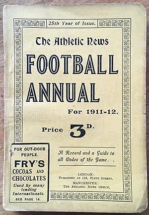 Imagen del vendedor de The Athletic News Football Annual 1911-1912 a la venta por Pastsport