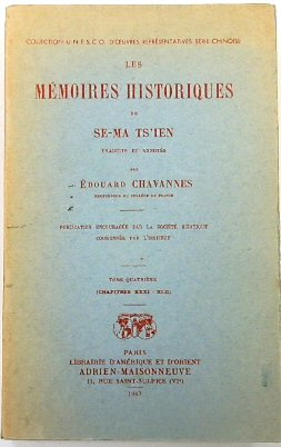 Image du vendeur pour Les MEMOIRES Historiques De Se-Ma Ts'ien (Chapitres XXXI-XLII) mis en vente par PsychoBabel & Skoob Books