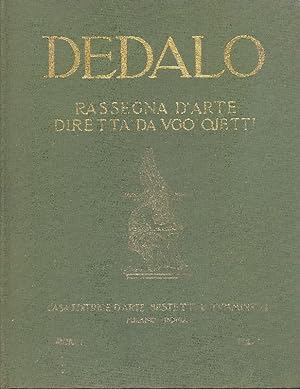 Bild des Verkufers fr Dedalo. 1920 - Volume primo zum Verkauf von Studio Bibliografico Marini