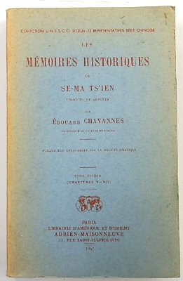 Image du vendeur pour Les MEMOIRES Historiques De Se-Ma Ts'ien (Chapitres V-XII) mis en vente par PsychoBabel & Skoob Books