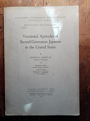 Vocational Aptitudes of Second - Generation Japanese in the United States