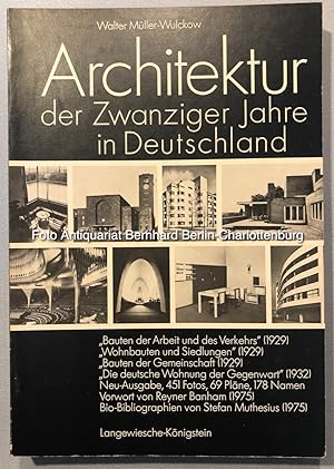 Bild des Verkäufers für Architektur der Zwanziger Jahre in Deutschland zum Verkauf von Antiquariat Bernhard
