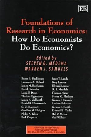 Seller image for Foundations of Research in Economics : How Do Economists Do Economics? for sale by GreatBookPrices