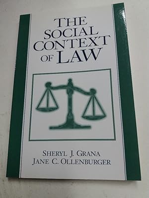 Seller image for The Social Context of Law. for sale by Plurabelle Books Ltd