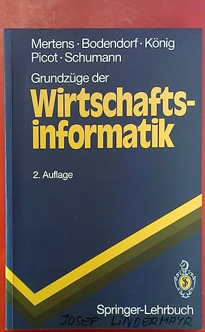 Seller image for Grundzge der Wirtschaftsinformatik. Springer-Lehrbuch. 2. Auflage. for sale by biblion2