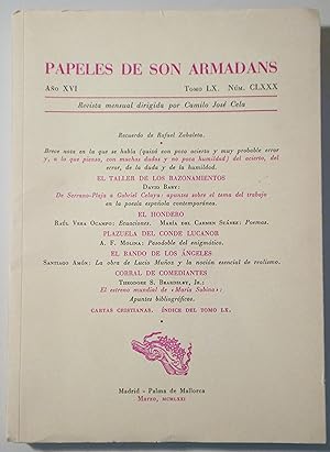 Image du vendeur pour PAPELES DE SON ARMADANS. Nm. CLXXX (180). Marzo 1971 - Palma de Mallorca 1971 mis en vente par Llibres del Mirall
