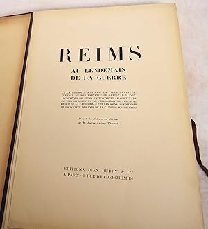 Reims au Lendemain de la Guerre