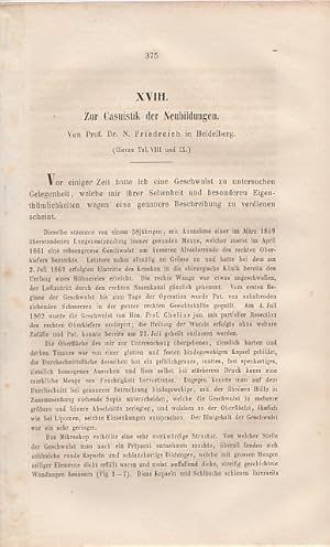 Imagen del vendedor de Zur Casuistik der Neubildungen. IN: Virchows Arch. path. Anat., 27, S. 375-388, 2 Tafeln. 1863. a la venta por Antiquariat Michael Eschmann