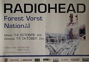 "RADIOHEAD (Concert FOREST VORST NATIONAL)" Affiche originale / Offset (1997)