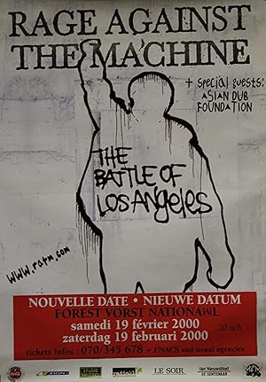 "RAGE AGAINST THE MACHINE Concert FOREST VORST NATIONAL" Affiche originale / Offset (2000)