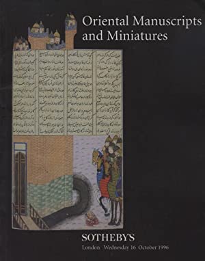 Oriental manuscripts and miniatures : auction, Wednesday, 16 October, 1996 at 10.30 am