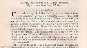 Bild des Verkufers fr Experiments on Electrical Vibrations. An original article from The London, Edinburgh, and Dublin Philosophical Magazine and Journal of Science, 1874. zum Verkauf von Cosmo Books