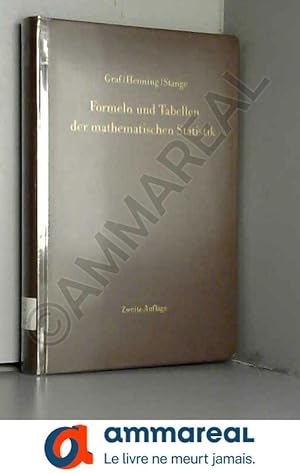 Seller image for Formeln Und Tabellen Der Mathematischen Statistik for sale by Ammareal