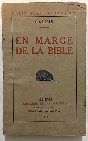 Seller image for En marge de la bible for sale by librairie philippe arnaiz