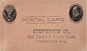 Seller image for business reply card, ca. 1906: Stevenson Co. Philadelpjia for sale by Mobyville