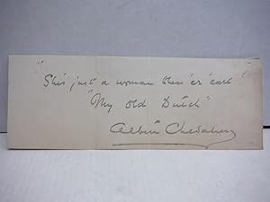 Bild des Verkufers fr ALBERT CHEVALIER BRITISH COMEDIAN AUTOGRAPH zum Verkauf von Imperial Books and Collectibles