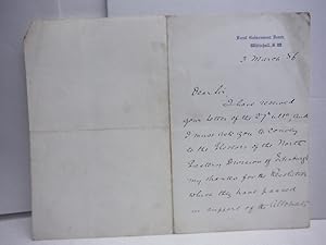 Immagine del venditore per 1886: JESSE COLLINGS - BRITISH POLITICIAN HANDWRITTEN LETTER venduto da Imperial Books and Collectibles