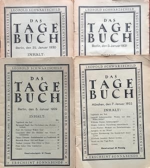 Das Tagebuch. Hrsg. Leopold Schwarzschild. Konvolut von 208 Heften aus den Jahrgängen 10.-14. 192...