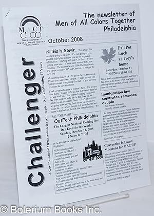 The Challenger: the newsletter of Men of All Colors Together Philadelphia October 2008