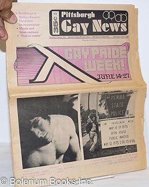 Seller image for Pittsburgh Gay News: #22, Saturday, June 7, 1975: Gay Pride Week! for sale by Bolerium Books Inc.
