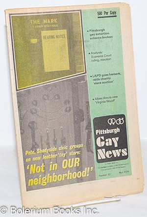 Seller image for Pittsburgh Gay News: #32, Saturday, May, 1976: Not in Our Neighborhood for sale by Bolerium Books Inc.