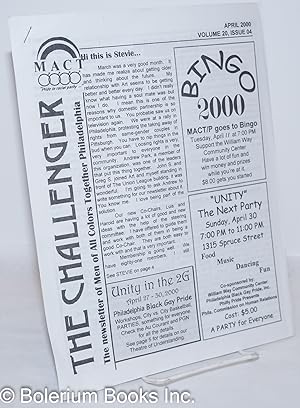 The Challenger: the newsletter of Men of All Colors Together Philadelphia vol. 20, #4, April 2000