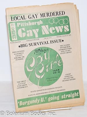Seller image for Pittsburgh Gay News: for the Pittsburgh area gay community; #17, Saturday, January 4, 1975: Gay Pride 1975 for sale by Bolerium Books Inc.