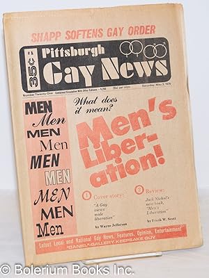Seller image for Pittsburgh Gay News: #21, Saturday, May 3, 1975: Men's Liberation; what does it mean for sale by Bolerium Books Inc.