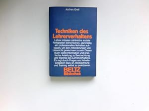 Techniken des Lehrerverhaltens : Beltz-Bibliothek ; 28.