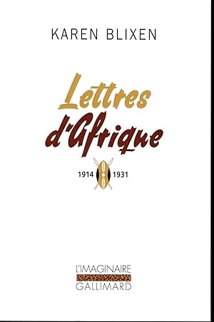 lettres d'Afrique ; 1914-1931