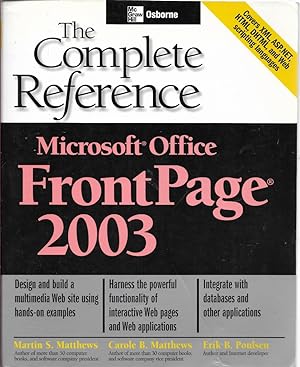 Seller image for Microsoft Office FrontPage 2003 the Complete Reference for sale by First Class Used Books