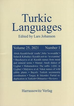 Immagine del venditore per Turkic Languages 25 (2021) 1. venduto da Fundus-Online GbR Borkert Schwarz Zerfa