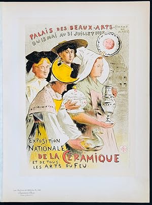 Imagen del vendedor de Exposition Nationale de la Ceramique et de tous les arts du feu" (Plate 162) - poster Plakat Art Nouveau Jugendstil a la venta por Antiquariat Steffen Vlkel GmbH