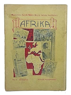 [RARE TURKISH SCHOOL MAP OF AFRICA] Afrika: Müderris Fayik Sabri Beyin talebe haritalari. No: 3. ...