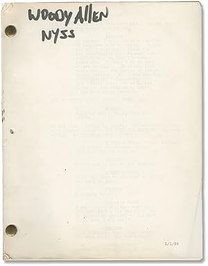 Seller image for New York Stories: Oedipus Wrecks (Original screenplay for the third segment of the 1989 anthology film, copy belonging to Woody Allen) for sale by Royal Books, Inc., ABAA