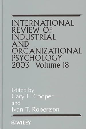 Seller image for International Review of Industrial and Organizational Psychology 2003 for sale by GreatBookPricesUK