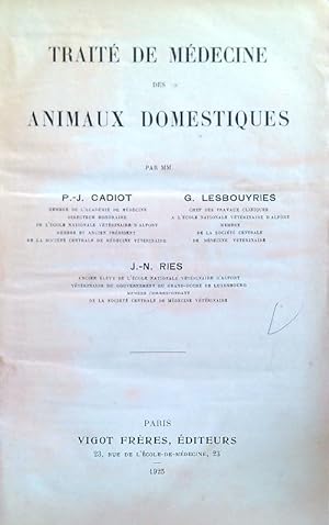 Seller image for Traite' de medecine des animaux domestiques for sale by Librodifaccia