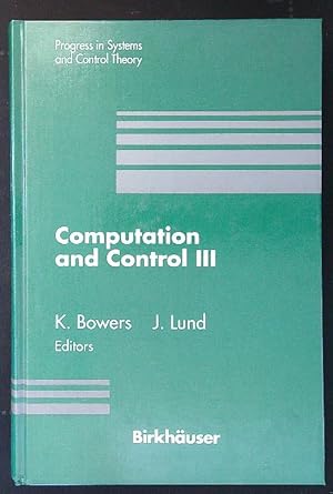 Image du vendeur pour Computation and Control vol. III mis en vente par Librodifaccia