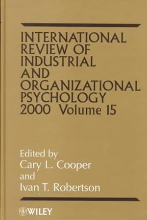 Seller image for International Review of Industrial and Organizational Psychology 2000 for sale by GreatBookPrices