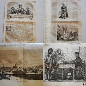 EL MUSEO UNIVERSAL: 1867 Año XI, Nº24. Grabados:Vista general de Gerona a toda página, Soria alde...