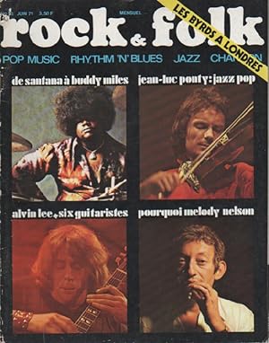 "ROCK & FOLK n°53 juin 71" Buddy MILES, Jean-Luc PONTY, Alvin LEE, Serge GAINSBOURG