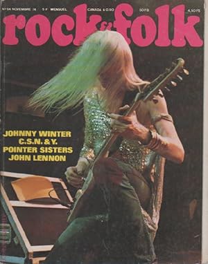 "ROCK & FOLK n°94 novembre 1974" Johnny WINTER (Photo DESCAMPS) Complet avec son poster dépliant ...