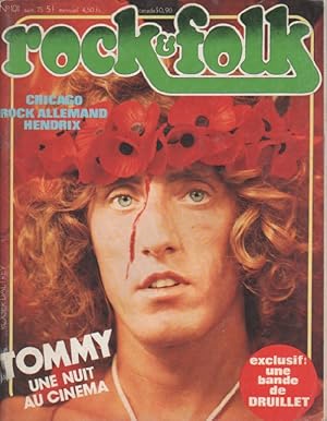 "ROCK & FOLK n°101 juin 1975" Roger DALTREY (TOMMY)