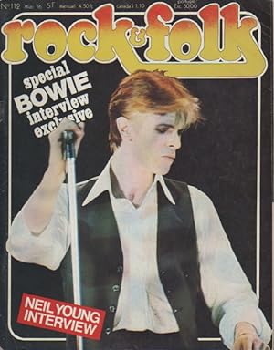 "ROCK & FOLK n°112 mai 1976" David BOWIE (Photo Philippe MOGANE)