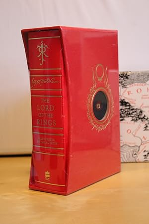 Seller image for The Lord of the Rings', UK deluxe edition bound in quarter red leather and black cloth, containing Tolkien's own illustrations with extras for sale by First and Fine
