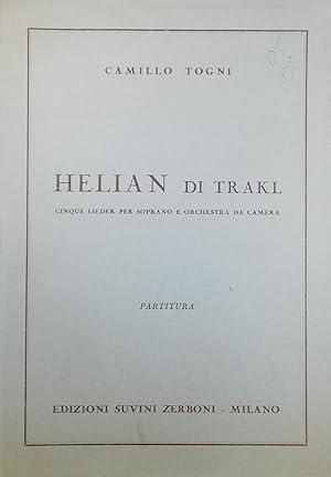 Helian di Trakl, Cinque lieder per soprano e orchestra da camera, Partitura (Full Score)